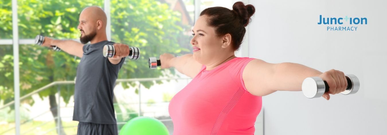 Woman exercising to support weight loss