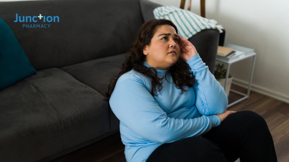 Overweight woman struggling with weight loss