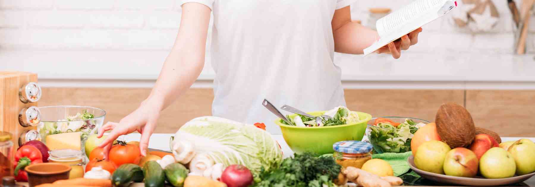 Man cooking healthy food to lose weight