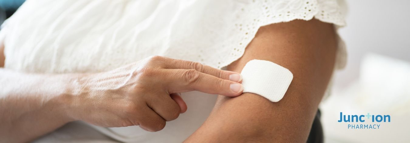Weight loss patch on arm