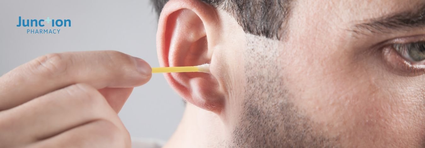 Cotton earbud in ear