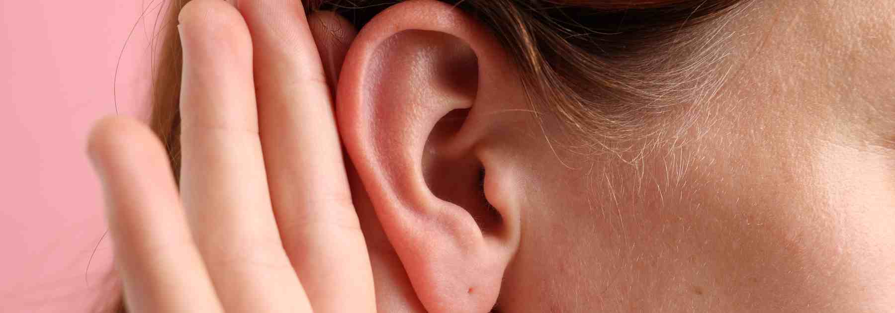 Ear cupped due to wax blockage