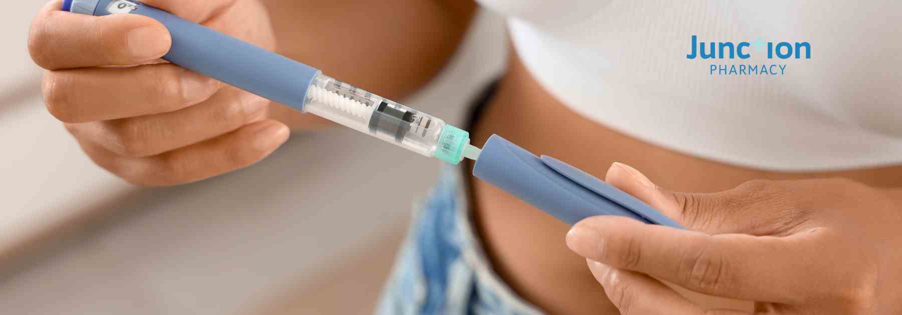 Opening a weight loss pen up close